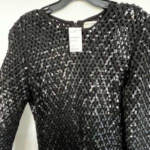 NOIR/NOIR BRILL SEQUENCE YSL DRESS SIZE M
